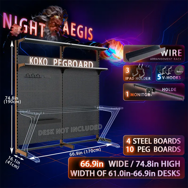Night Aegis KOKO Pegboard – ブラックシリーズ