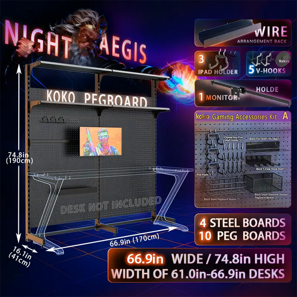 Night Aegis KOKO Pegboard – ブラックシリーズ