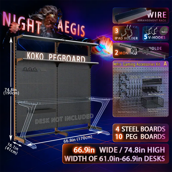 Night Aegis KOKO Pegboard – ブラックシリーズ