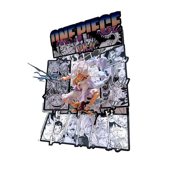 One Piece Nika Sonnengott Figur-Out 3D Manga Malerei Raumdekor 27*40cm