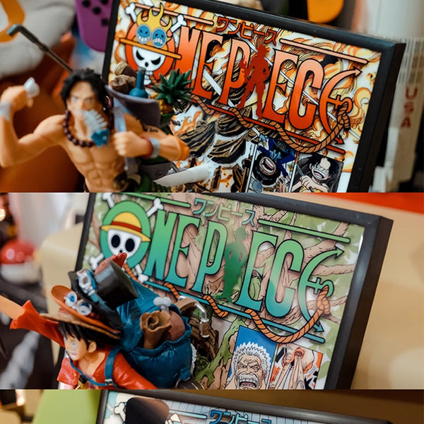 One Piece Figure-Out 3d Manga Painting Room Decor [Luffy/Ace/Sabo]21*30cm