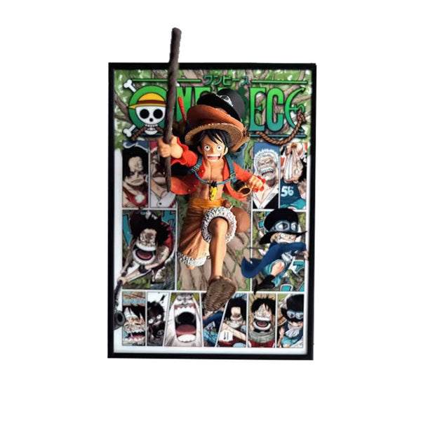 One Piece Figure-Out 3d Manga Painting Room Decor [Luffy/Ace/Sabo]21*30cm