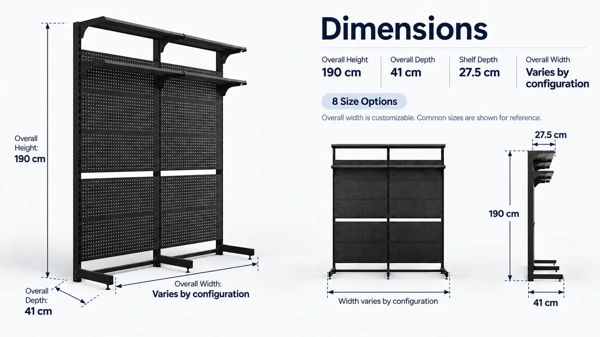 KOKO Pegboard technical dimensions