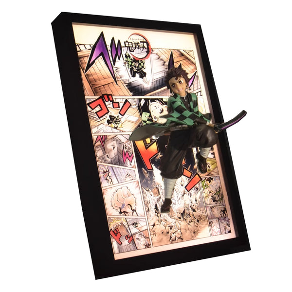 Demon Slayer Kamado Tanjirou LED Light Figure-Out 3d Manga Painting Room Decor 23*32 cm