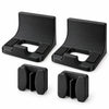 Two black KOKO pegboard controller holders and two matching coiled-cable holders arranged on a white background.