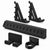 KOKO Life Companion black pegboard organizer kit with two tablet brackets, phone holder, smartwatch charging puck holder and adapter rail on white.