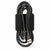Coiled black-and-gray USB cable held by a black KOKO cable organizer on a white background.